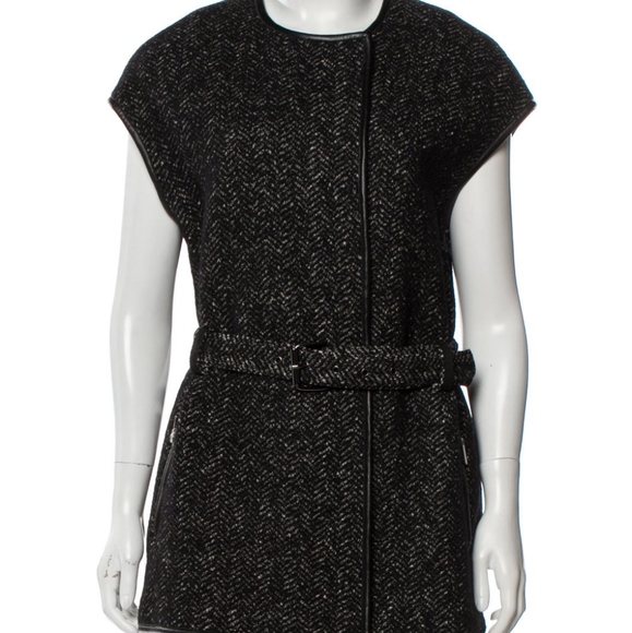 NWOT Tory Burch Sleeveless Wool Coat -US S - Picture 1 of 13